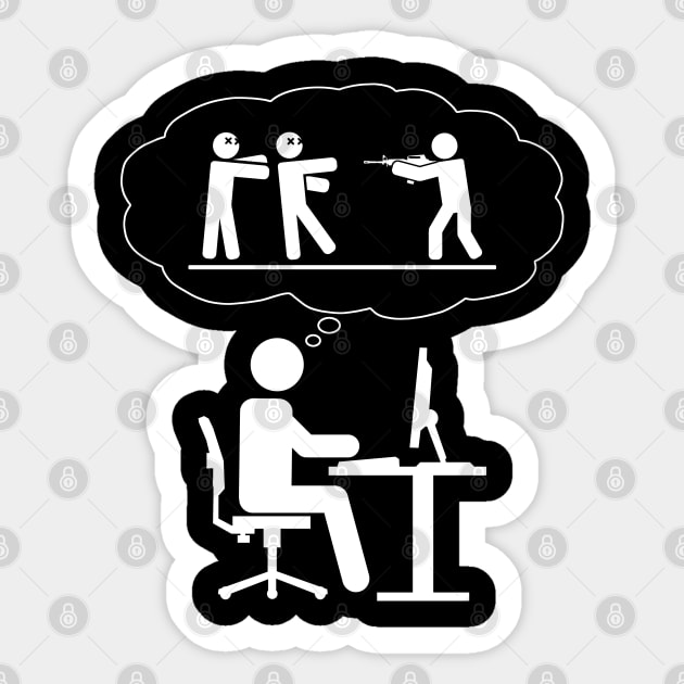 Office Dreamer - Zombies - alternate Sticker by CCDesign